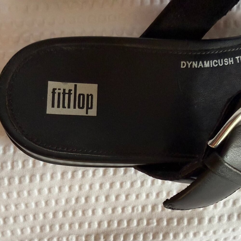 FitFlop Black Thong Toe-Post Flip Flop Sandals Size 8 - Picture 4 of 7